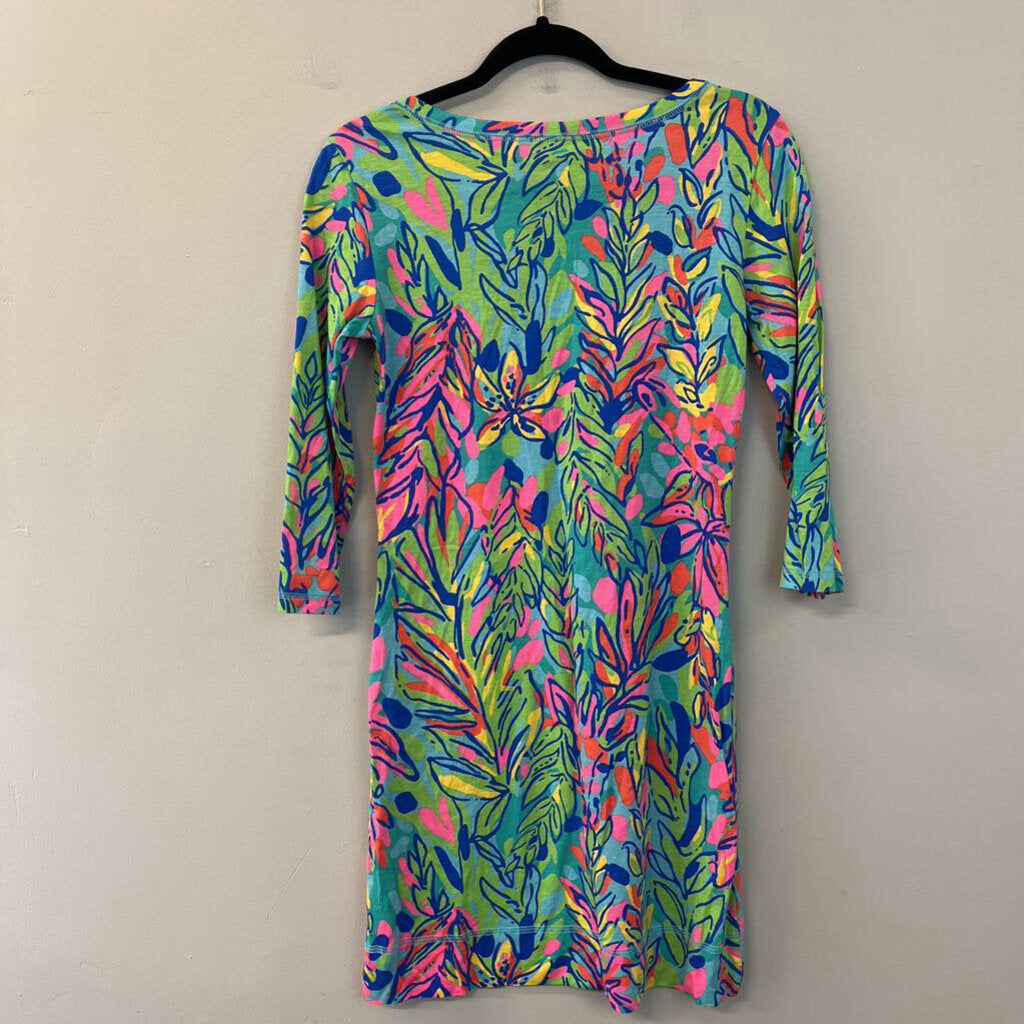 Lilly Pulitzer Palmetto Hot Spot V Neck T Shirt Dress Extra Small