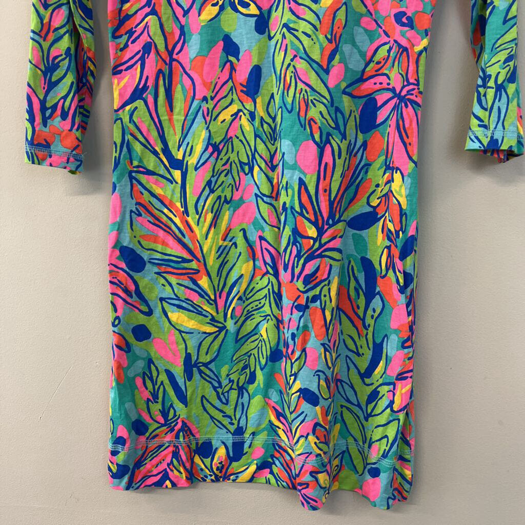 Lilly Pulitzer Palmetto Hot Spot V Neck T Shirt Dress Extra Small