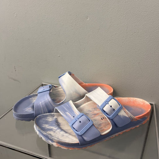 Birkenstock Blue/ Pink Multi Rubber Sandals 39