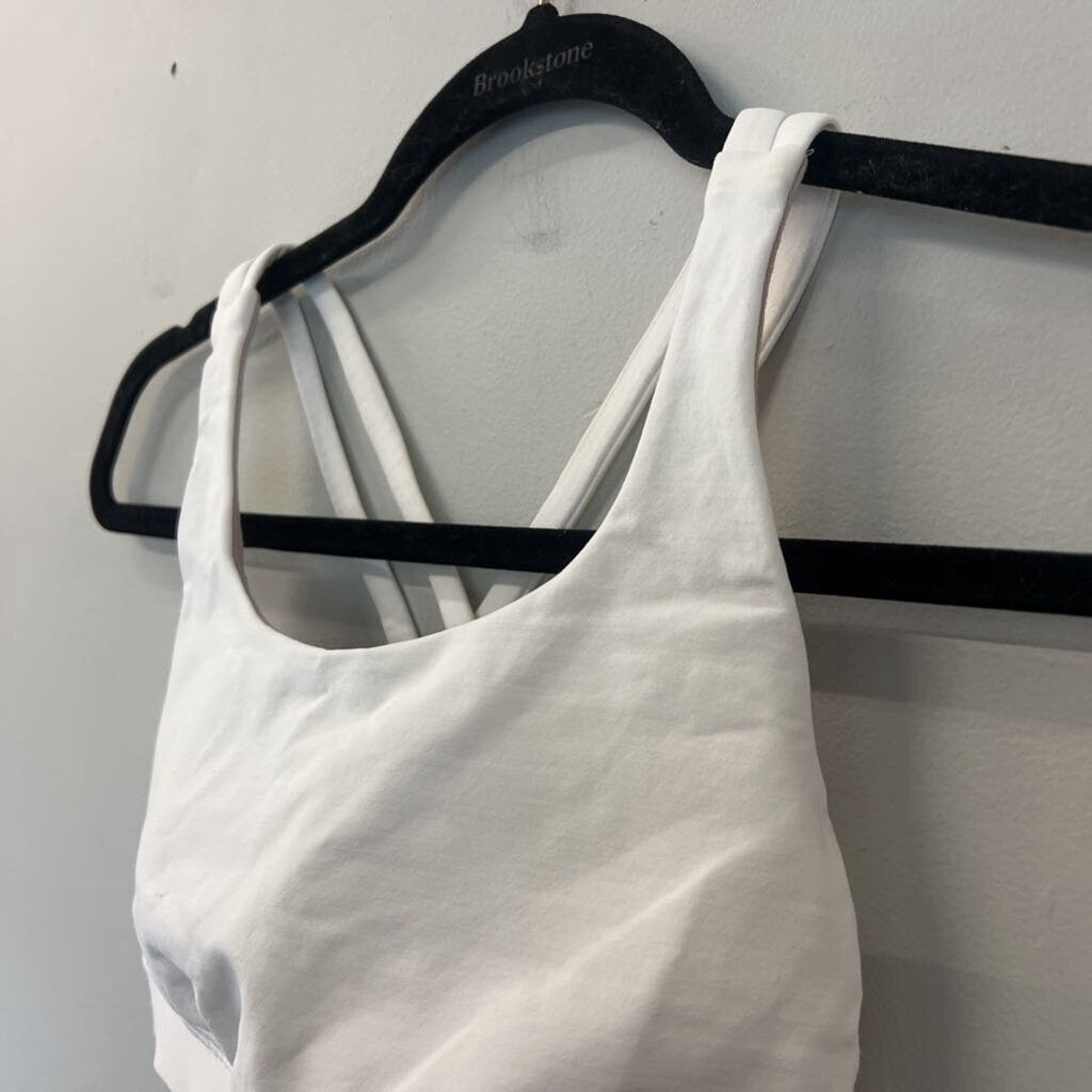 Lululemon White Strappy Back Padded Sports Bra 2