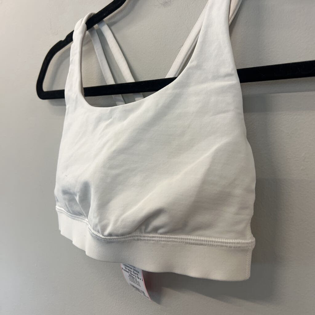 Lululemon White Strappy Back Padded Sports Bra 2