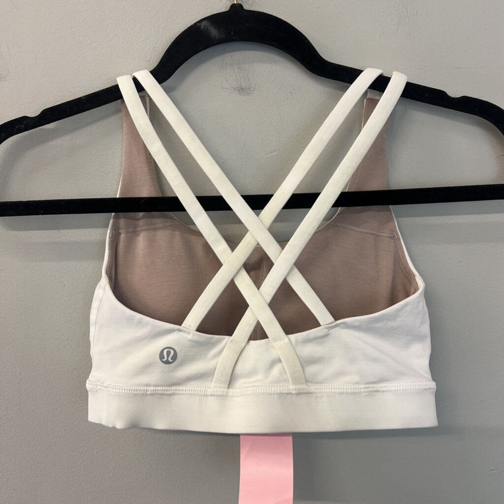 Lululemon White Strappy Back Padded Sports Bra 2