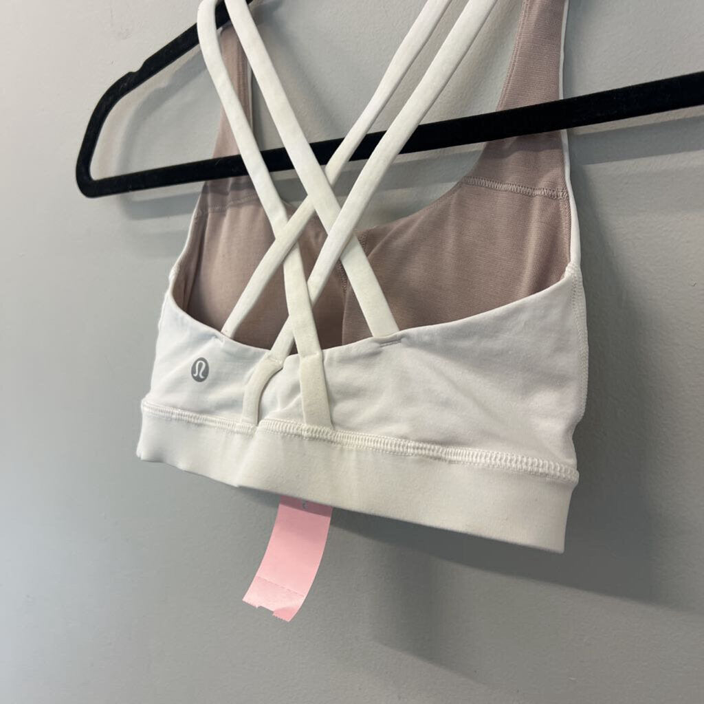 Lululemon White Strappy Back Padded Sports Bra 2