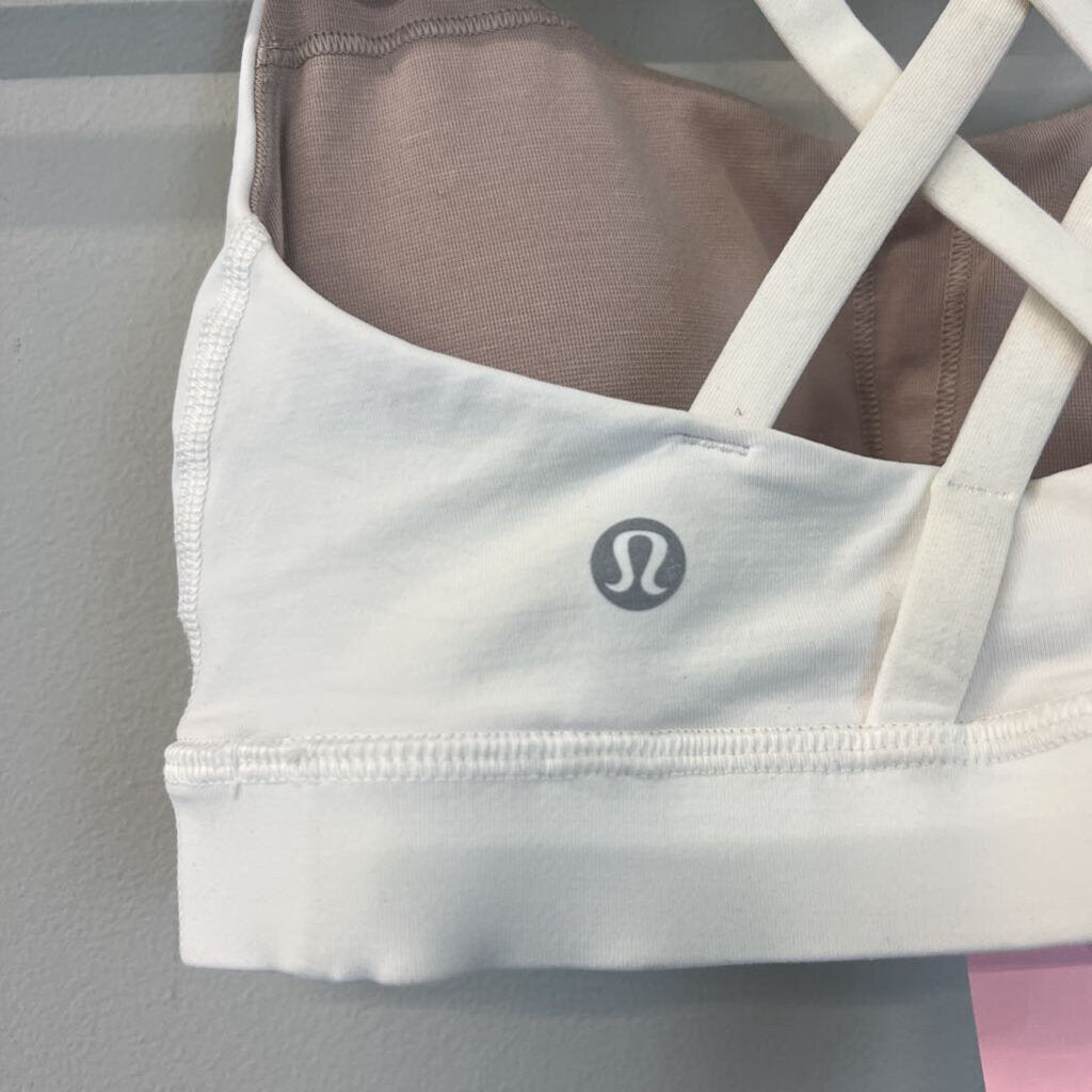 Lululemon White Strappy Back Padded Sports Bra 2