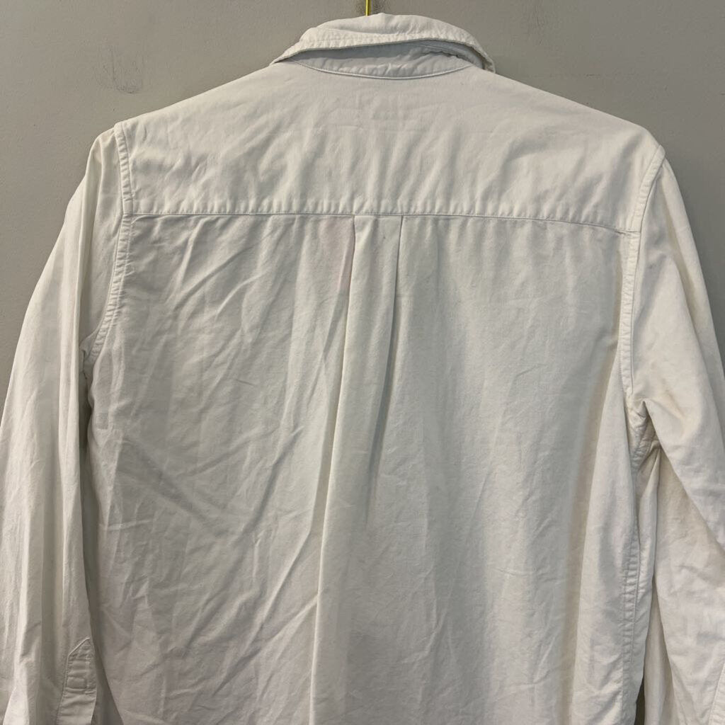 Ralph Lauren White Long Sleeve Button Down Top Large