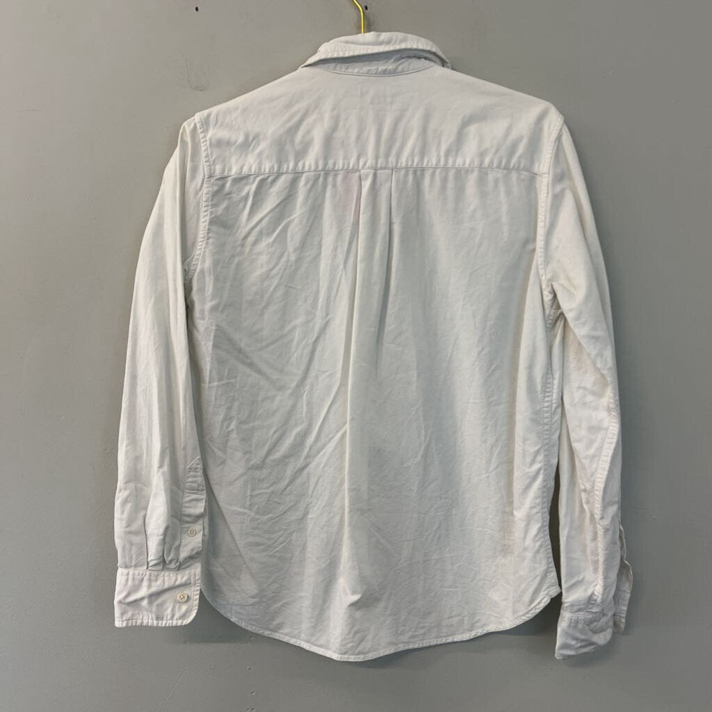 Ralph Lauren White Long Sleeve Button Down Top Large