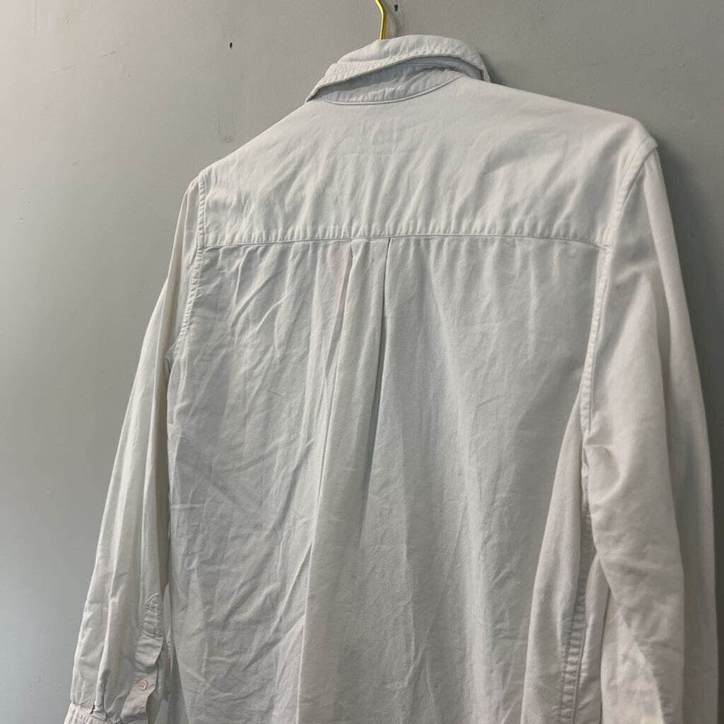 Ralph Lauren White Long Sleeve Button Down Top Large