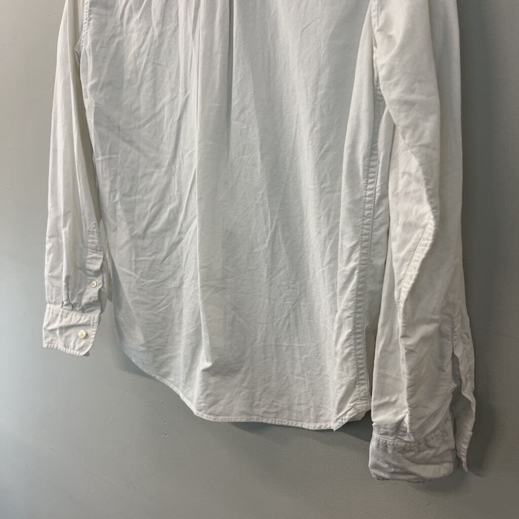 Ralph Lauren White Long Sleeve Button Down Top Large