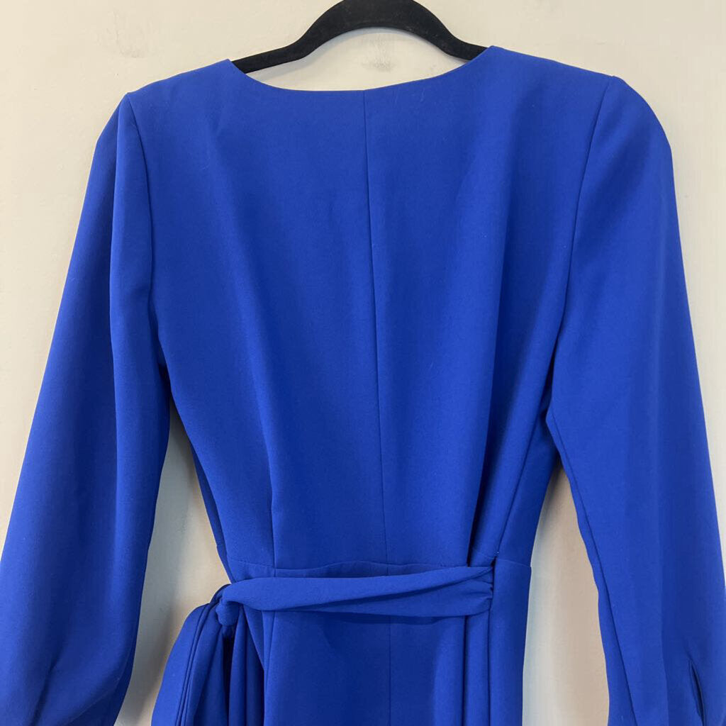 J Crew Blue Long Sleeve Wrap Dress 2