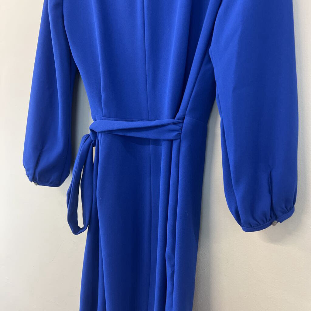 J Crew Blue Long Sleeve Wrap Dress 2