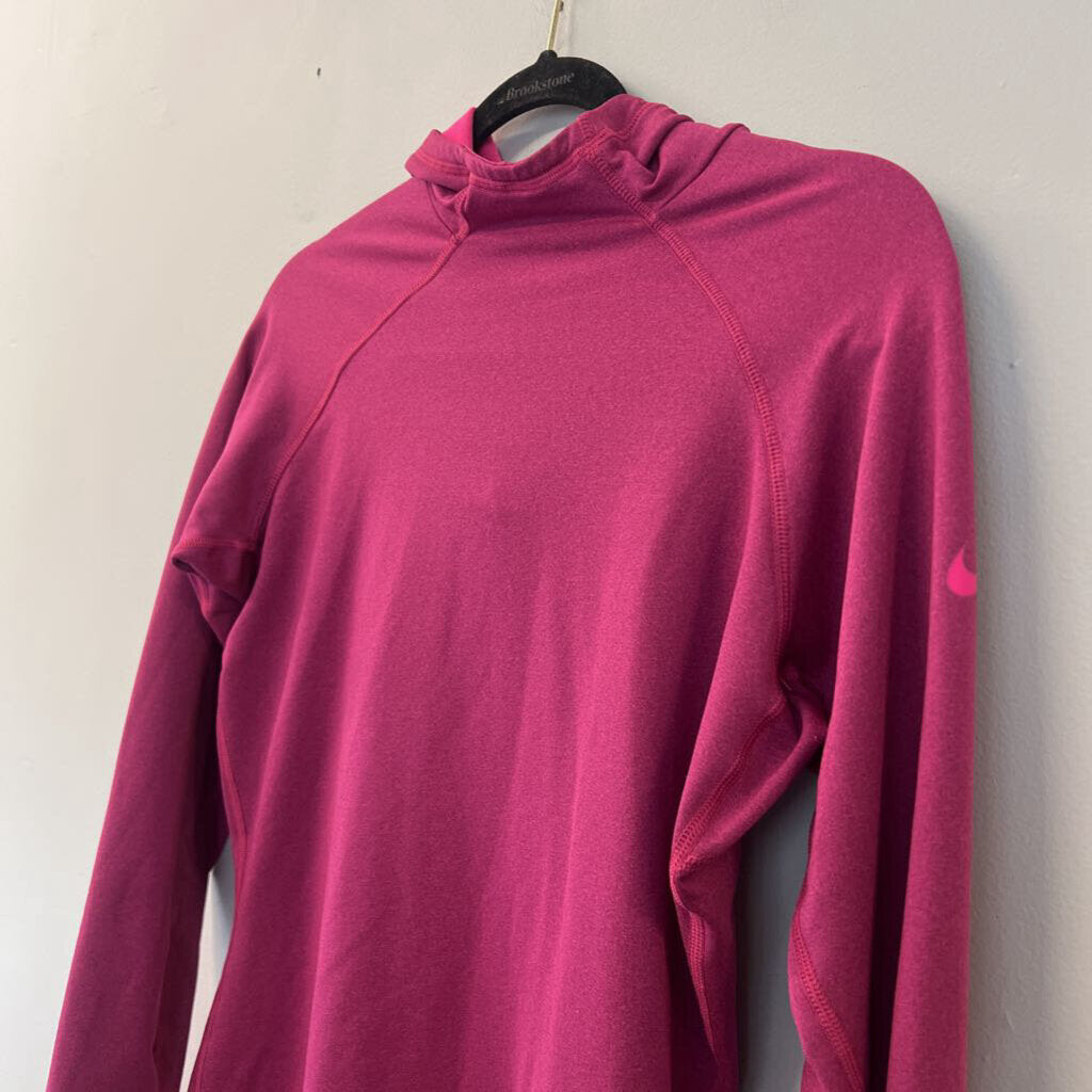 Nike Cranberry Long Sleeve Hooded Pullover Small