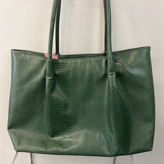 Lulu Dharma Green Lizard Tote Purse