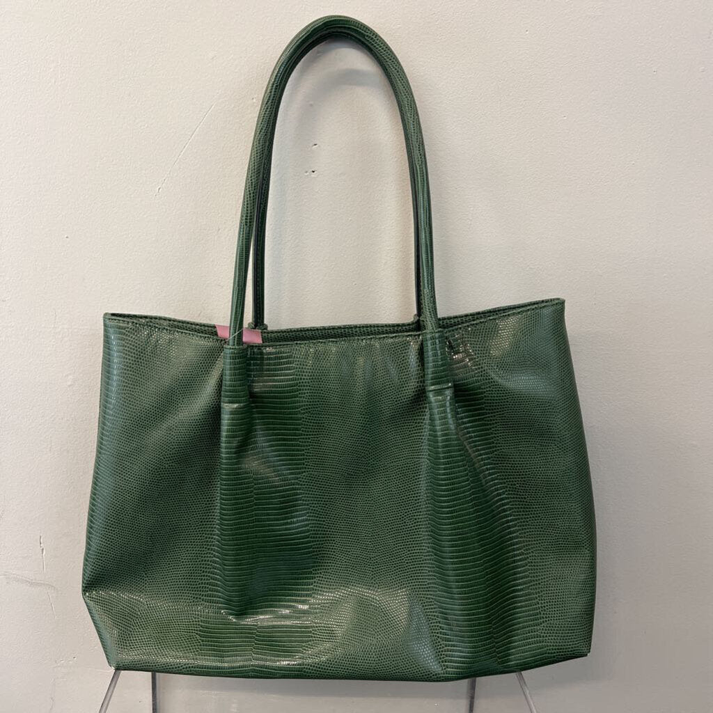 Lulu Dharma Green Lizard Tote Purse