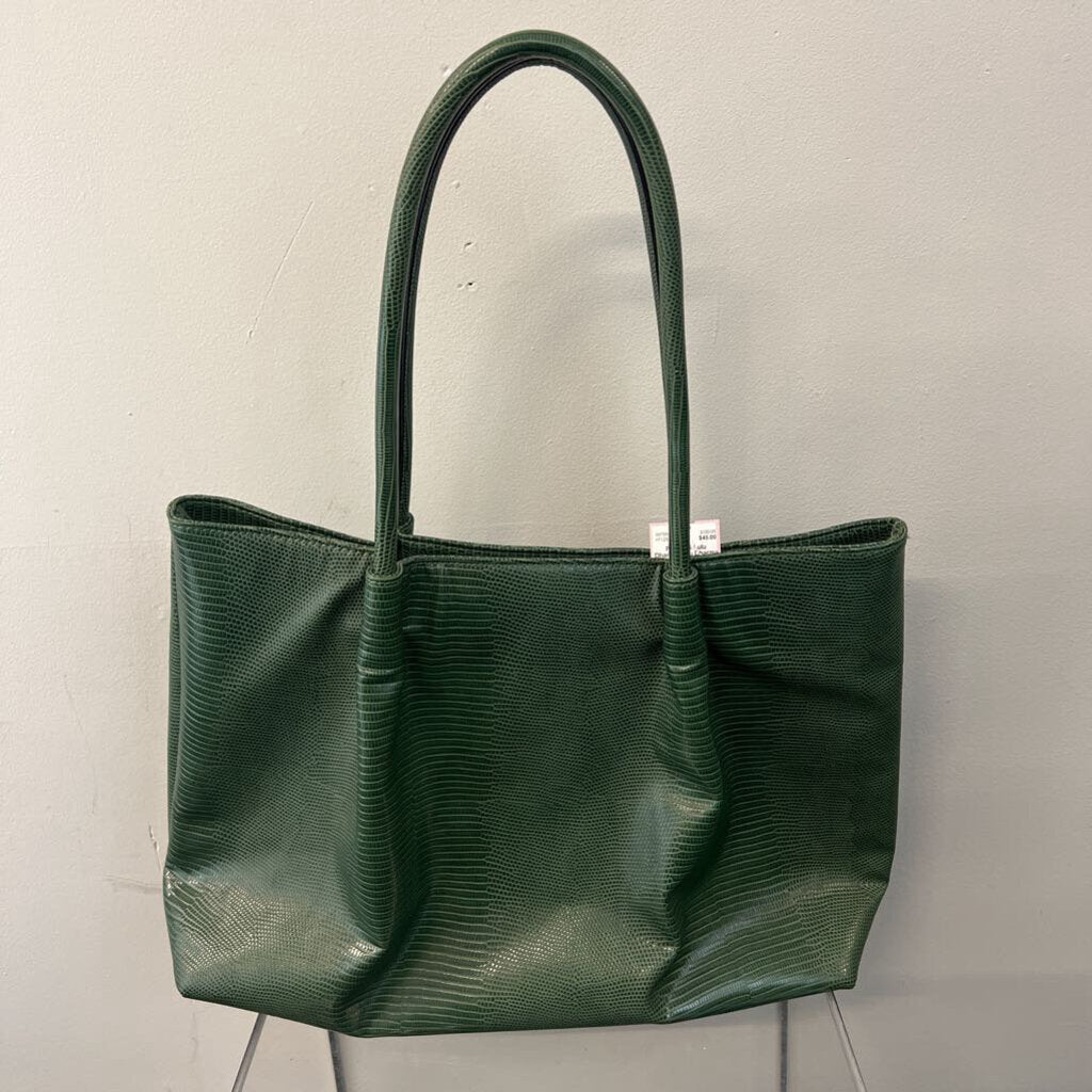 Lulu Dharma Green Lizard Tote Purse