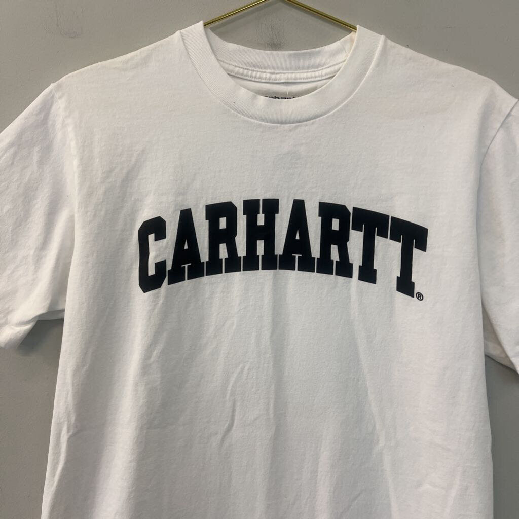 Carhartt White/ Black Logo Short Sleeve Graphic Tee Medium