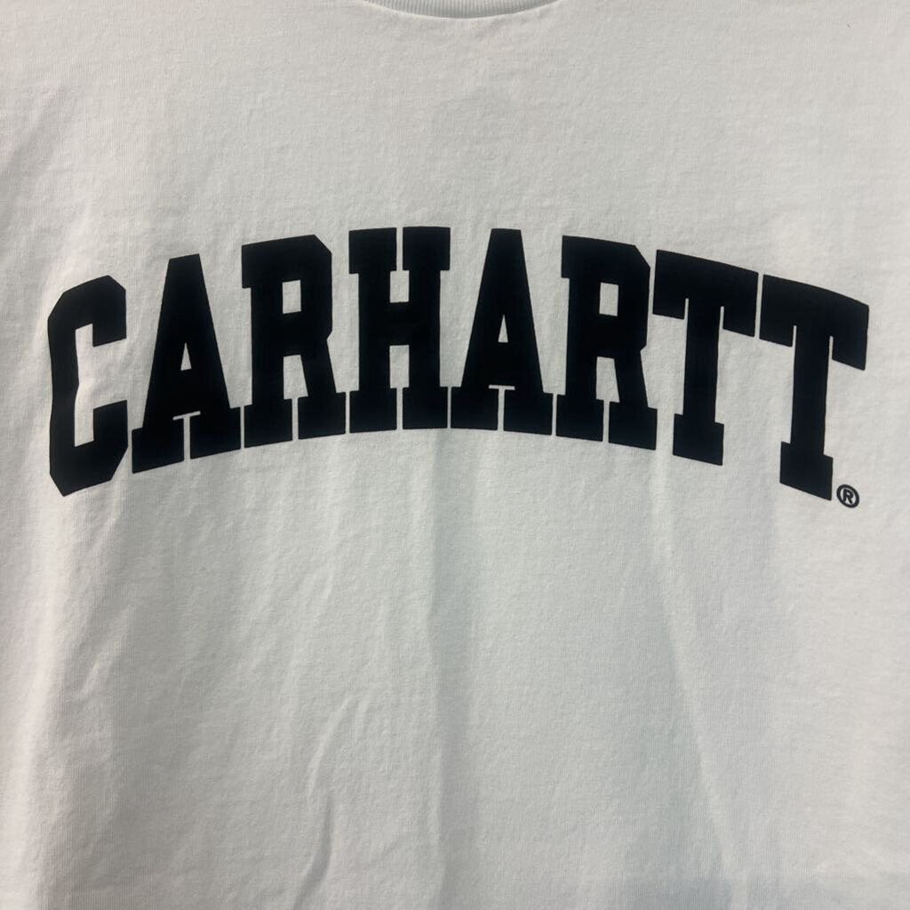 Carhartt White/ Black Logo Short Sleeve Graphic Tee Medium