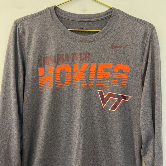 Nike Grey Virginia Tech Long Sleeve Top Small