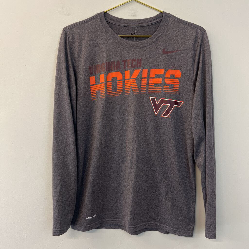 Nike Grey Virginia Tech Long Sleeve Top Small