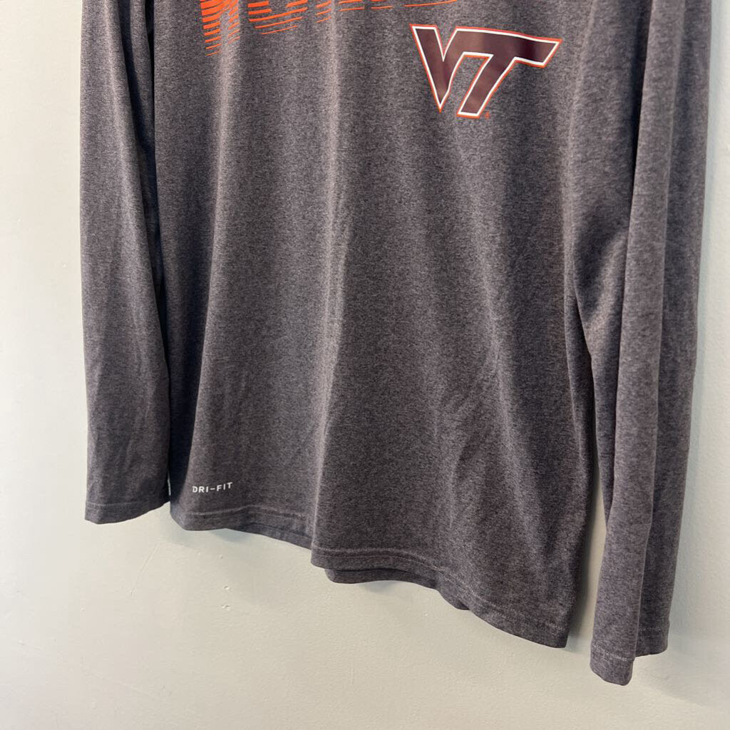 Nike Grey Virginia Tech Long Sleeve Top Small