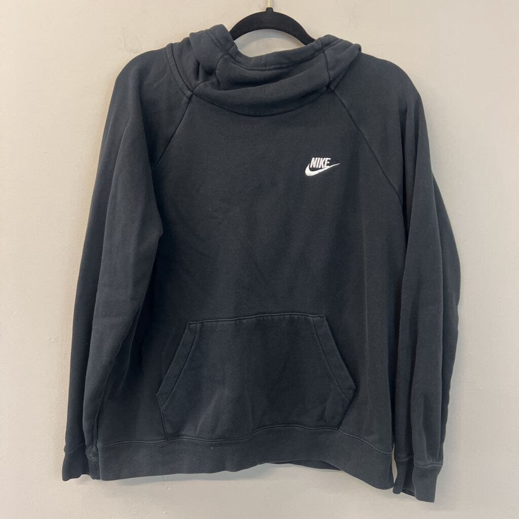 Nike Black/ White Logo Hoodie Large