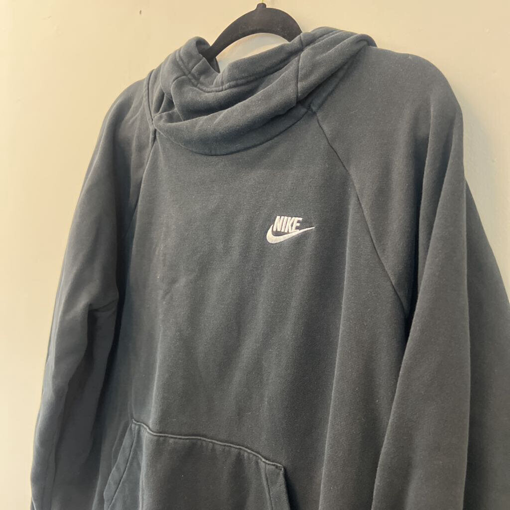 Nike Black/ White Logo Hoodie Large