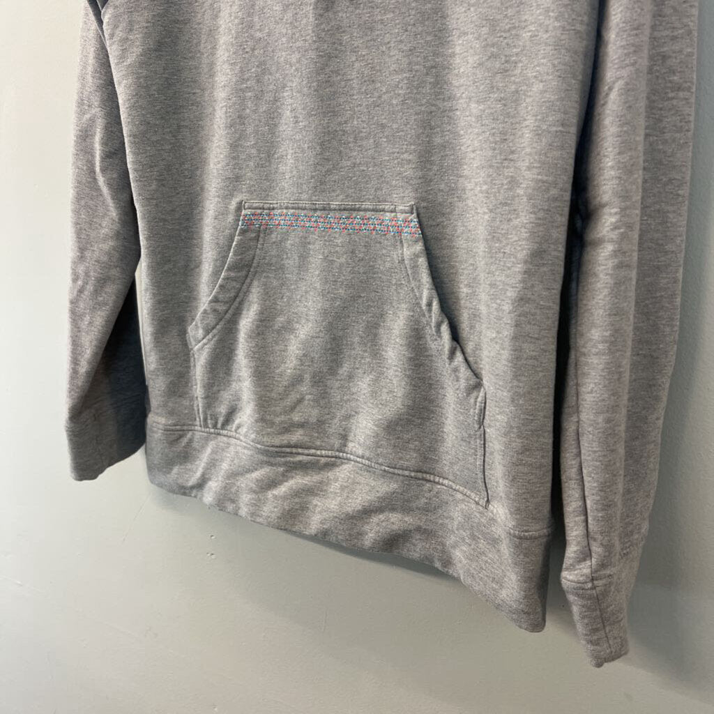 Patagonia Grey/ Multi Embroidered Stitch Hoodie Medium