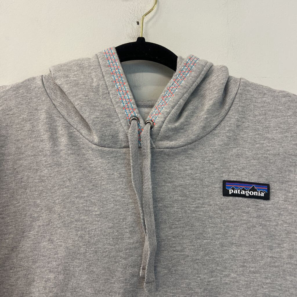 Patagonia Grey/ Multi Embroidered Stitch Hoodie Medium