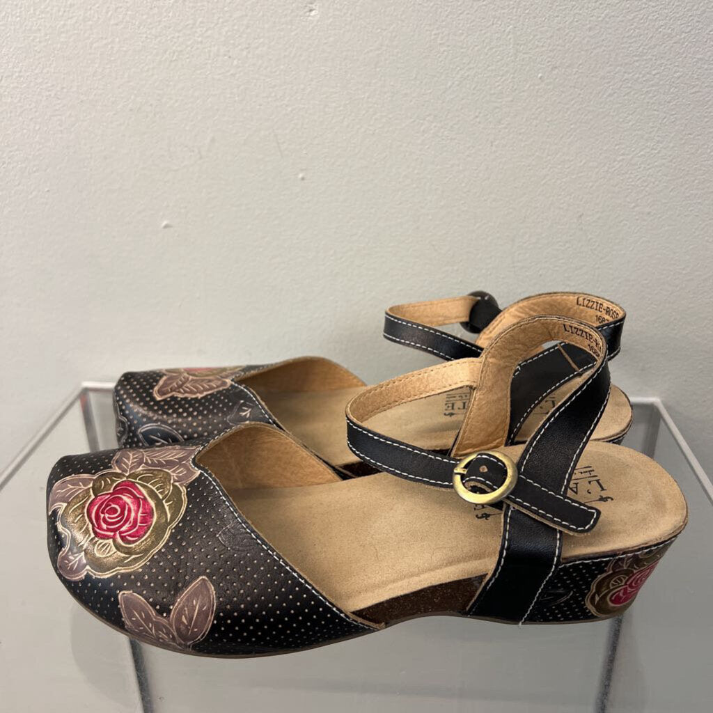 L'Artiste Black/ Multi Lizzie Rose Shoes 37