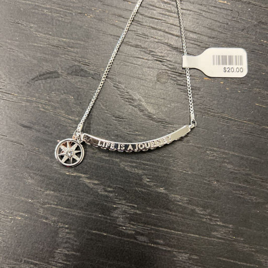 IBB CN Silver Life Is A Journey Adjustable Bracelet