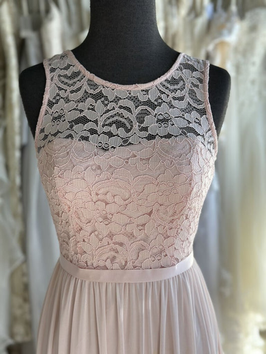 David's Bridal Lace Top Dress 6