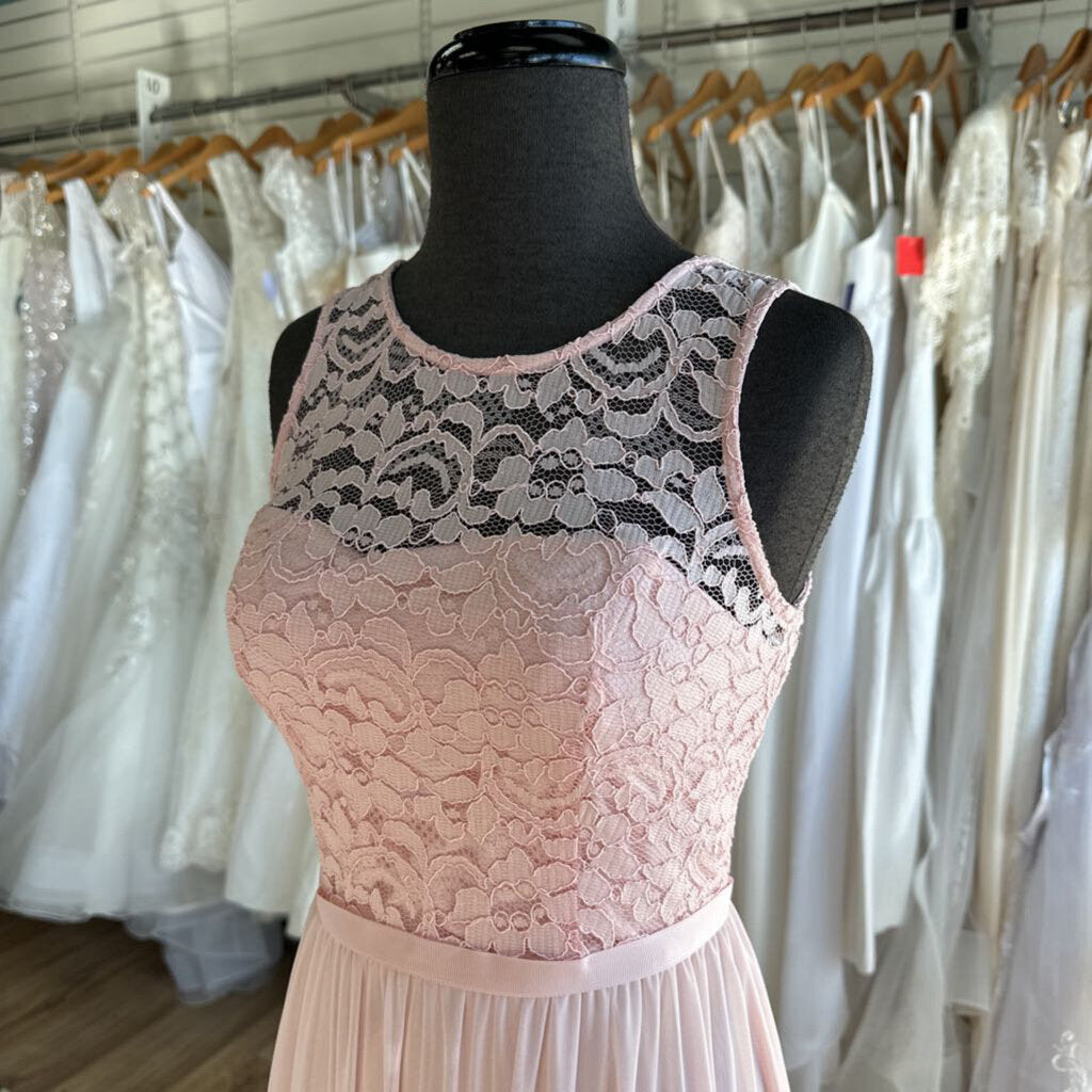 David's Bridal Lace Top Dress 6