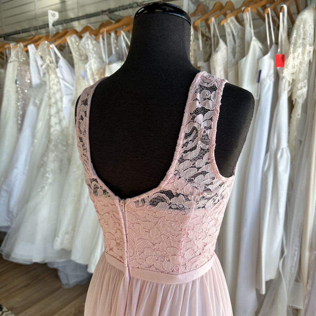 David's Bridal Lace Top Dress 6