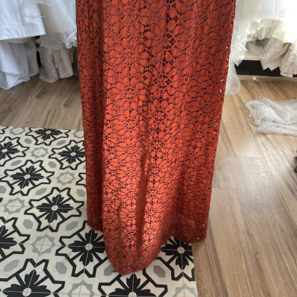 Baltic Born Lace Plunge Long Dress Medium