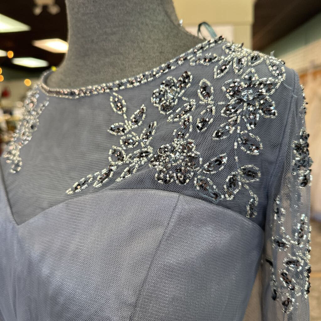 Alex Evenings Beaded Tulle Long Dress 16