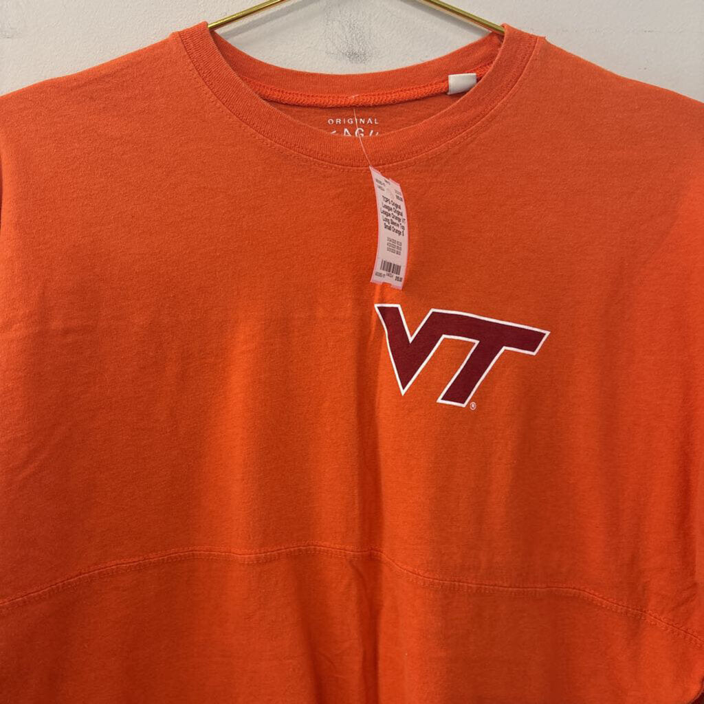 Original League Orange VT Long Sleeve Top Small