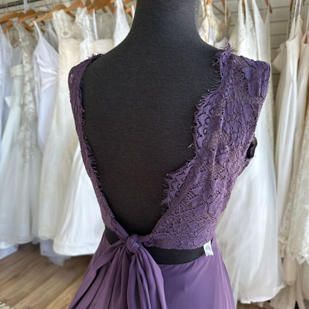 JJs House Lace Top Tie Back Dress Large