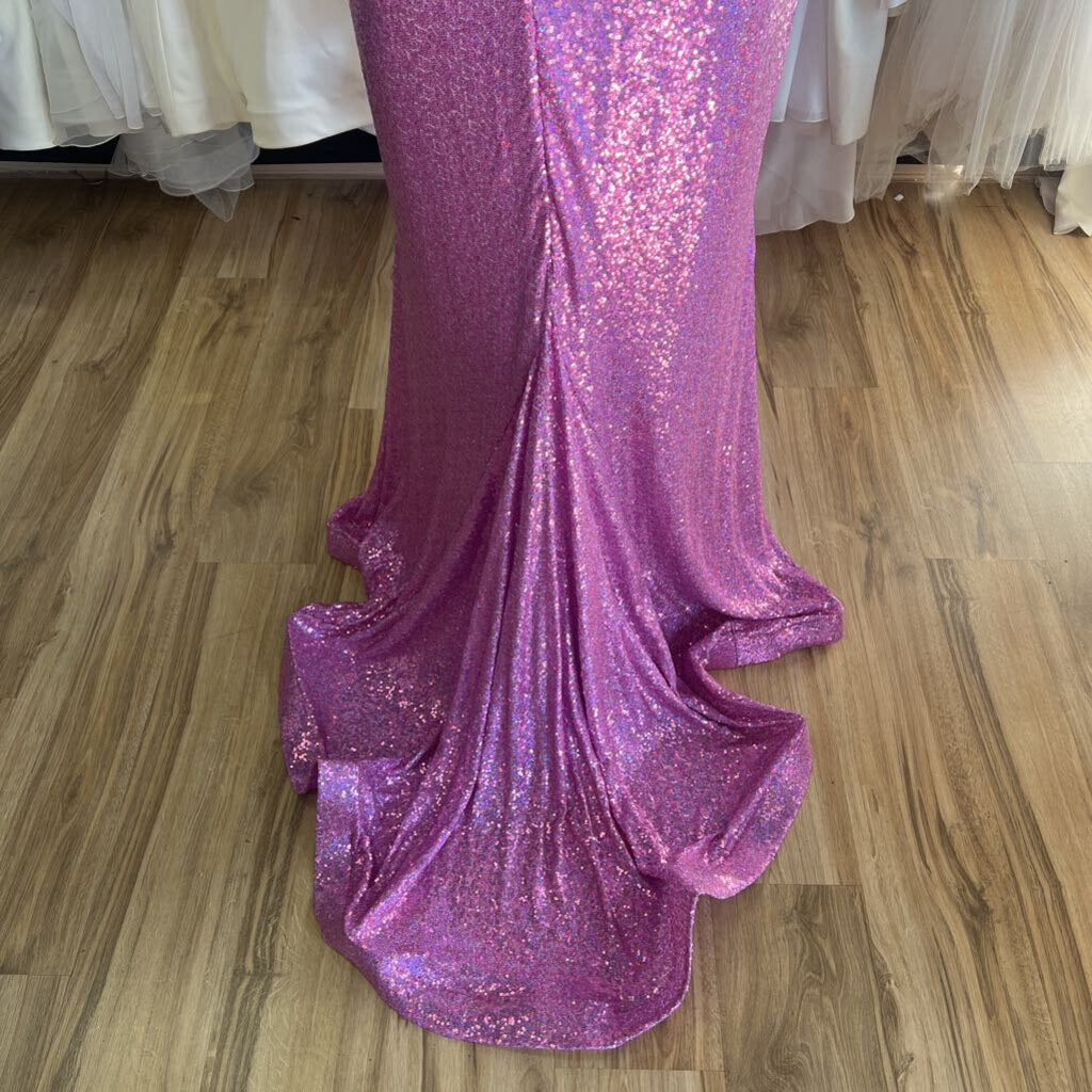 Christina Wu Violet Sequin Long Formal 26