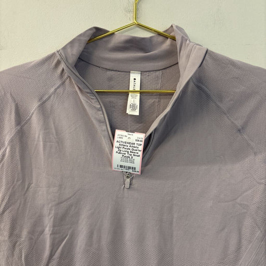 Athleta Light Purple Quarter Zip Long Sleeve Pullover Top Small