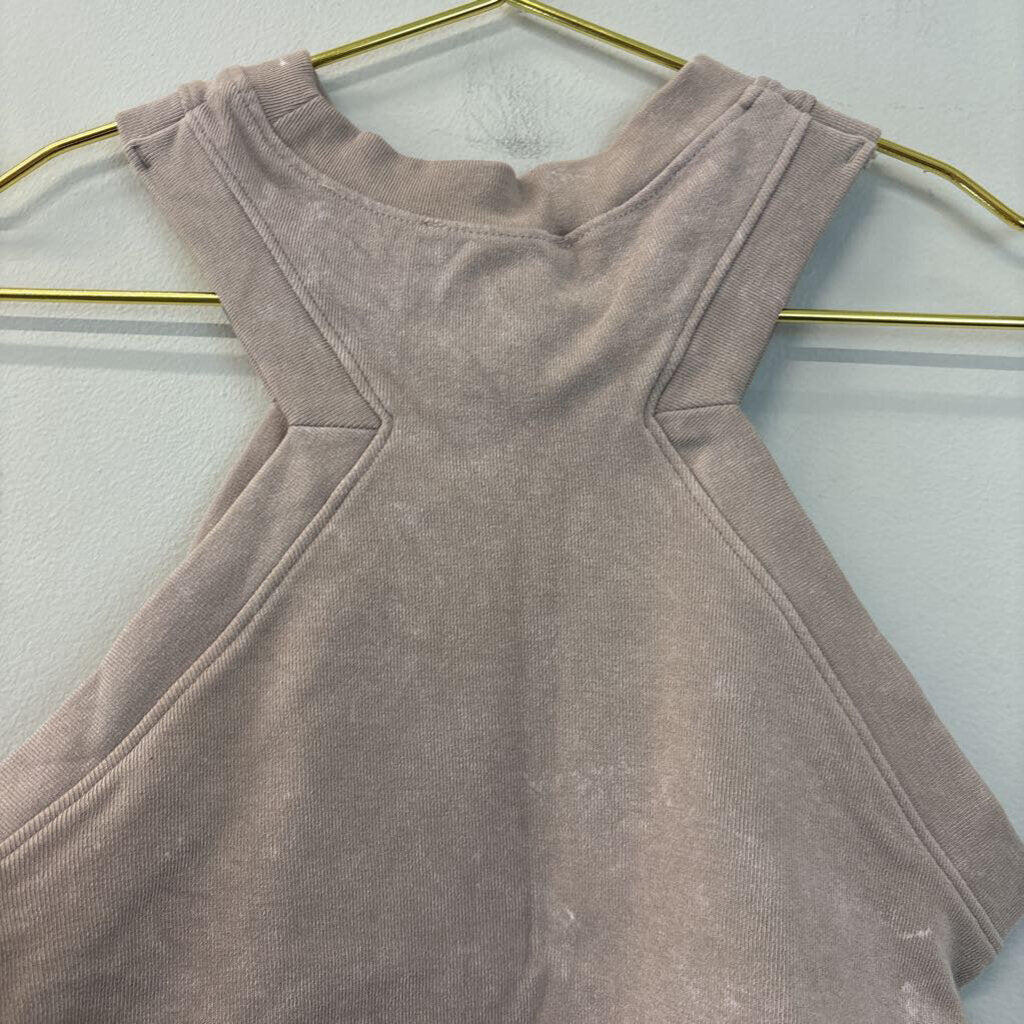 Sincerely Jules Brown Cut Out High Neck Tank Top Small/ Medium
