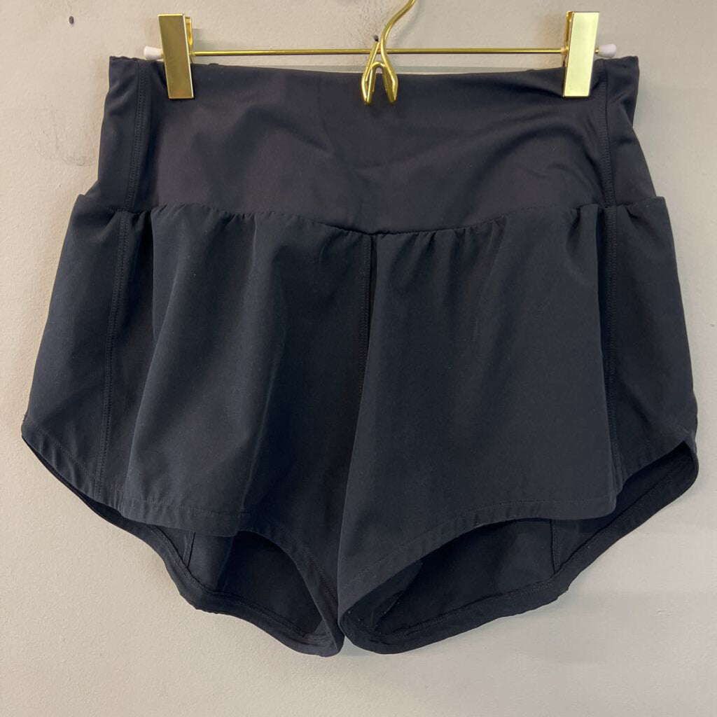 Black Flowy Athletic Shorts Medium