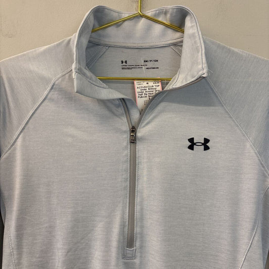 Under Armour Grey Half Zip Heat Gear Pullover Small