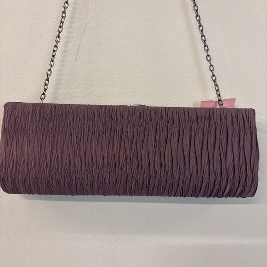 Nite Bags Purple Ruched Clutch Purse
