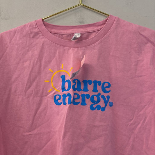 As Colour Pink Cropped 'barre energy' Graphic Tee Medium