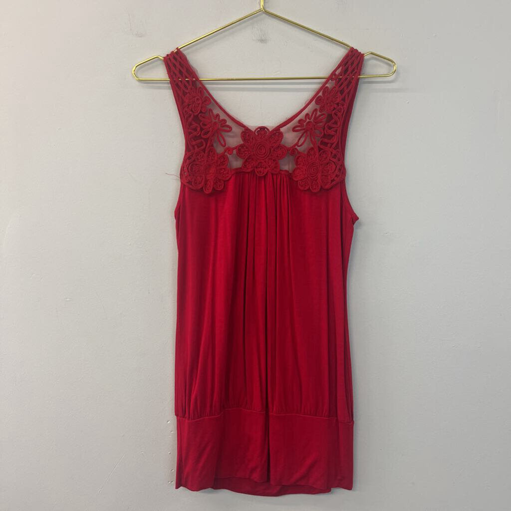 Wrapper Crochet Lace Tank Top Medium
