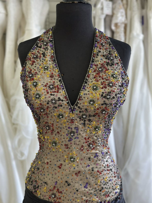 Y2K Cool Collection Sequined Halter Dress 10