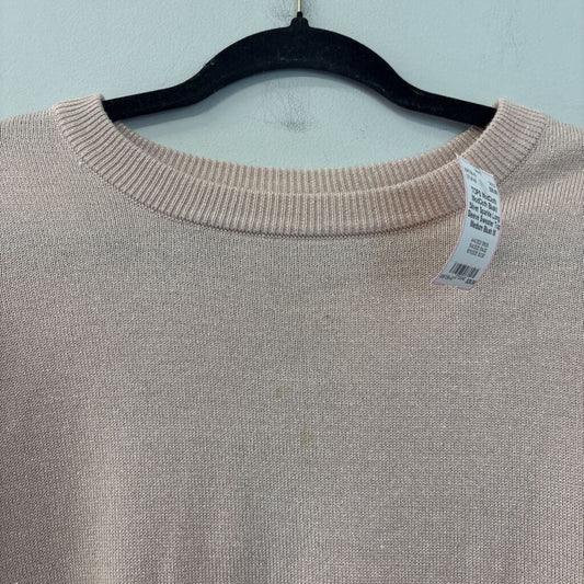 ModCloth Blush/ Silver Sparkle Long Sleeve Sweater Top Medium