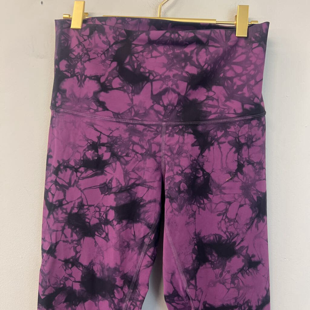 Lululemon Purple/ Black Print Full Length Leggings 8