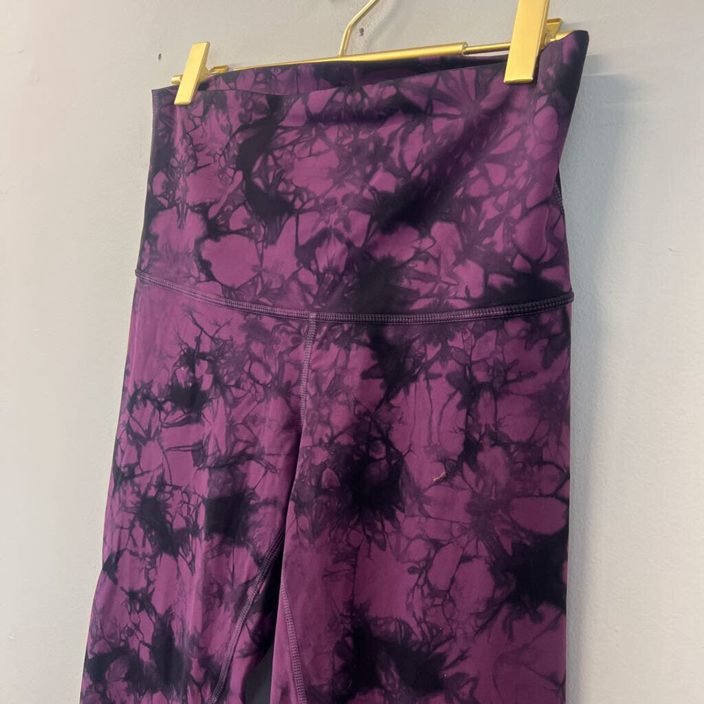 Lululemon Purple/ Black Print Full Length Leggings 8