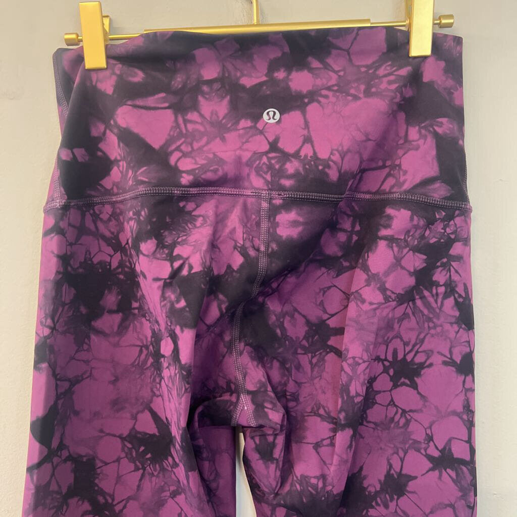 Lululemon Purple/ Black Print Full Length Leggings 8