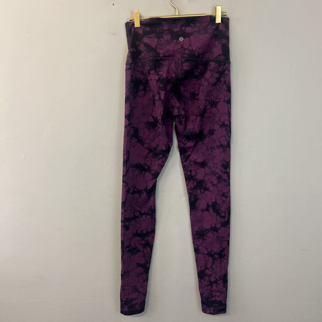 Lululemon Purple/ Black Print Full Length Leggings 8